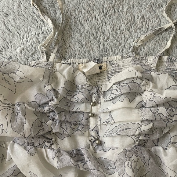 Floral Spaghetti Strap Ruffle Tank - Picture 3 of 4